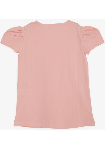 Kız Çocuk Tişört Cebi Örgü Detaylı 6-12 Yaş, Somon fiyatları