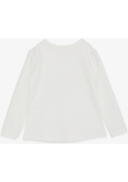 Kız Çocuk Uzun Kollu Tişört Ponponlu Incili 1-4 Yaş, Ekru fiyatları