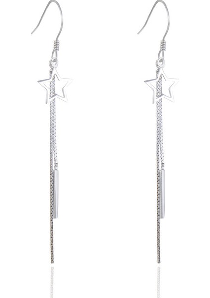 S925 Gümüş Moda Yıldız Küpe, Basit Yaratıcı Küpe Takı (Yurt Dışından) fiyatları