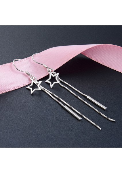 S925 Gümüş Moda Yıldız Küpe, Basit Yaratıcı Küpe Takı (Yurt Dışından) modelleri