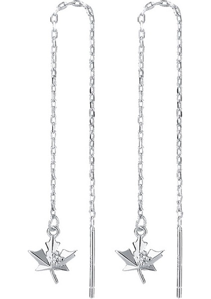 Gümüş Akçaağaç Kulak Telleri, Uzun Püskül Küpeler, Üstün Hisli Mizaç Küpeleri (Yurt Dışından) fiyatları