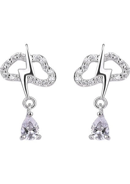 Gümüş Bulut Saplama Küpe, Yaratıcı Eğlenceli Zirkon Küpe (Yurt Dışından) fiyatları