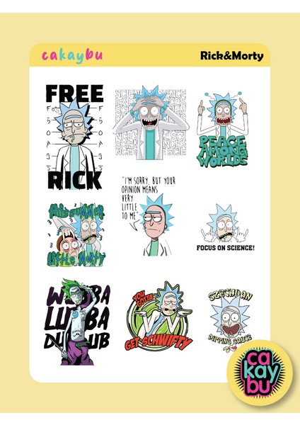 Rick And Morty Sticker fiyatları