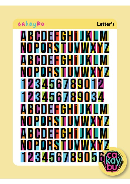Harf Letters Set Sticker