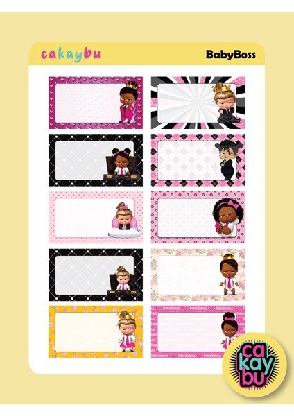 Baby Boss Defter Etiket Yapıştırma Sticker