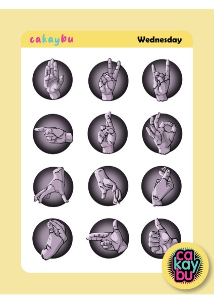 Wednesday Addams Things Sticker