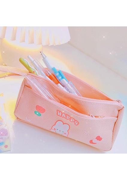 Office Erkekler Için Portatif Fermuar Kalem Kutusu Kalem Işareti Tutucu Kızlar Kolej D Pink (Yurt Dışından) indirimleri