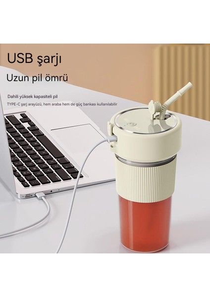 350ML Taşınabilir Blender USB Blender Elektrikli Meyve Smoothie Blender (Yurt Dışından)