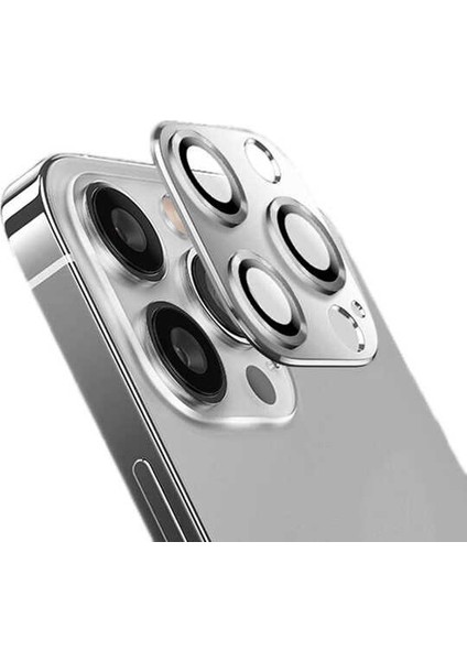 Apple iPhone 13 Pro Max Kamera Lens Koruyucu Kolay Takma Aparatlı Metal Malzemeli (Cl-03)