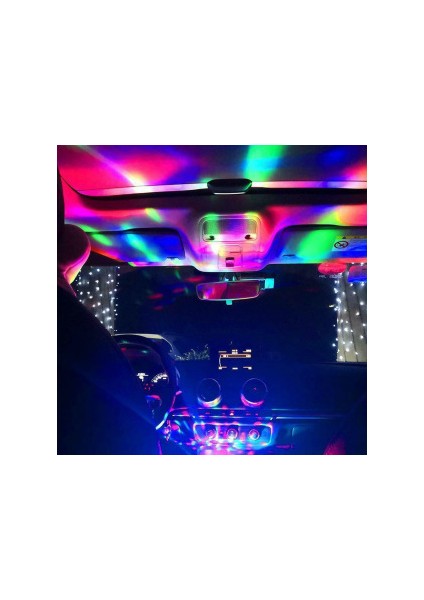Sese Duyarlı Rgb Ledli 360 Derece Micro USB Mini Disko Işığı