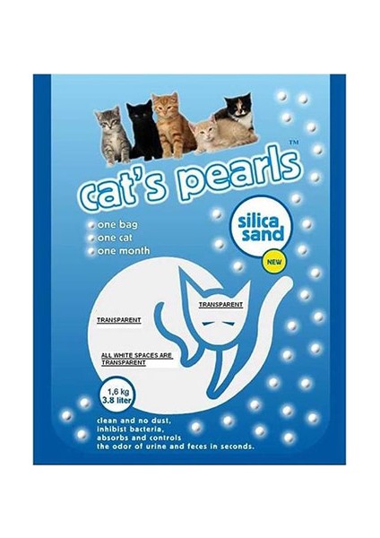 Cats Pearls Hijyenik Silika Kristal Kedi Kumu 12 x 3,8 lt