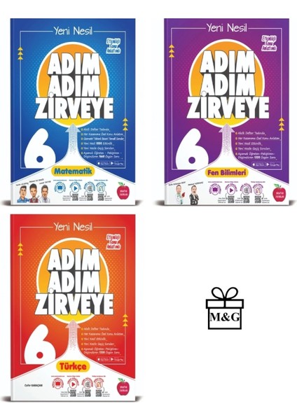 6. Sınıf Adım Adım Matematik, Türkçe ve Fen Bilimleri Konu Anlatımlı