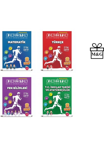 8. Sınıf Kondisyon Matematik Türkçe Fen Bilimleri ve T.C. İnkılap Tarihi ve Atatürkçülük Deneme