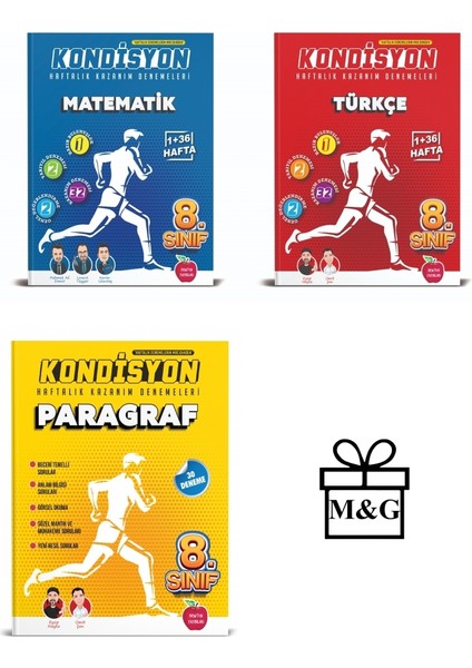 8. Sınıf Kondisyon Matematik Türkçe ve Paragraf Deneme fiyatları
