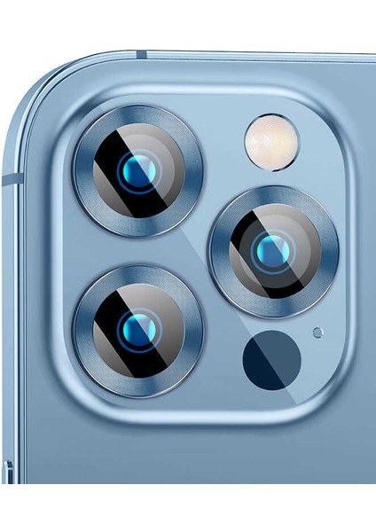 Apple iPhone 13 Pro Max Kamera Lens Koruyucu Kolay Takma Aparatlı (Cl-04)