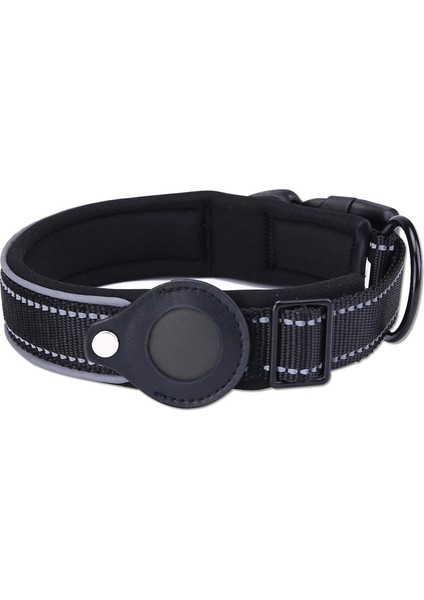 Airtag Uyumlu Evcil Hayvan Tasması - Siyah (Yurt Dışından)