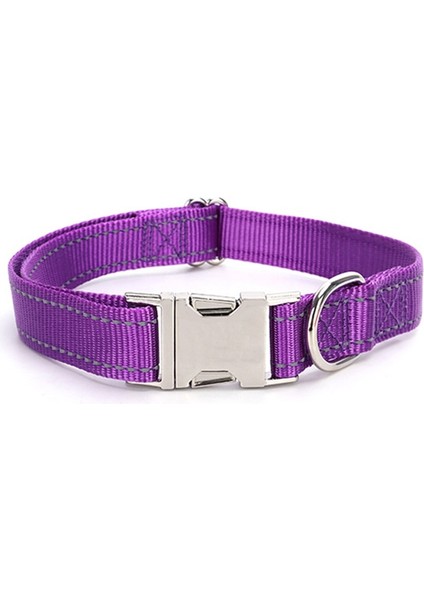 Yansıtıcılı Evcil Hayvan Tasması - Koyu Mor (Yurt Dışından)