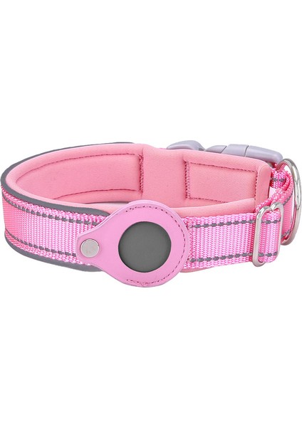 Airtag Uyumlu Evcil Hayvan Tasması - Pembe (Yurt Dışından)