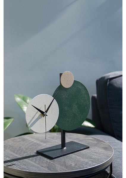 Muyika Pavimento Metal Masa Saati Yeşil-Krem-S.kahve 26X25CM fiyatları