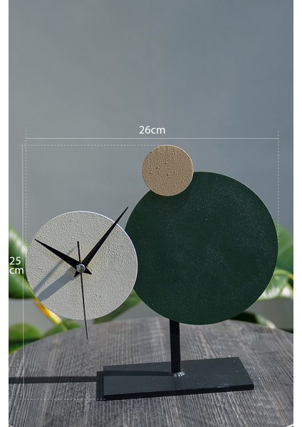 Muyika Pavimento Metal Masa Saati Yeşil-Krem-S.kahve 26X25CM fırsatları