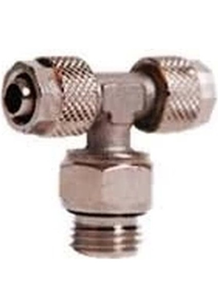 1/4 - 6x8 mm Metal Somun Sıkmalı Orta Bacak Te ( Dönerli )