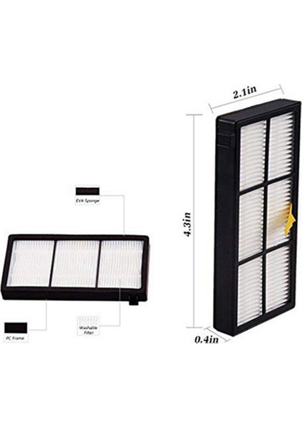 Irobot 800 900 Serisi 805 860 870 871 Için Ana Yan Fırça Hepa Filtresi (Yurt Dışından) fiyatları