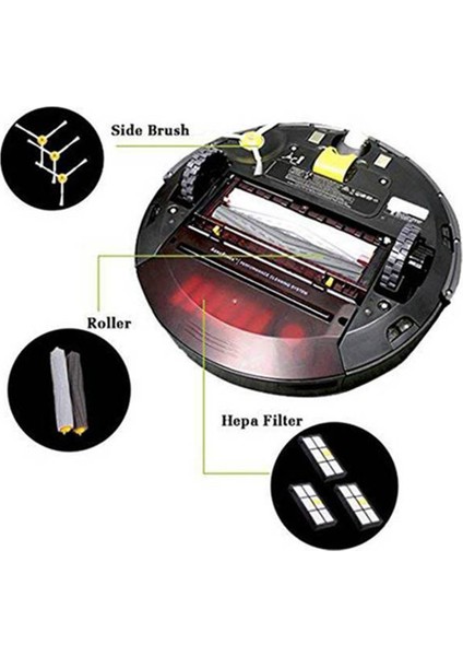 Irobot 800 900 Serisi 805 860 870 871 Için Ana Yan Fırça Hepa Filtresi (Yurt Dışından) modelleri