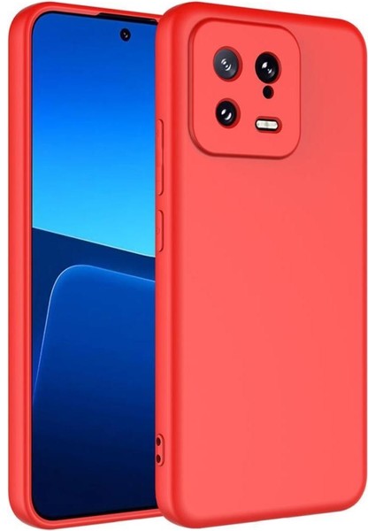 Xiaomi Mi 13 Kılıf Lansman Tasarım Iç Yüzeyi Kadife Silikon