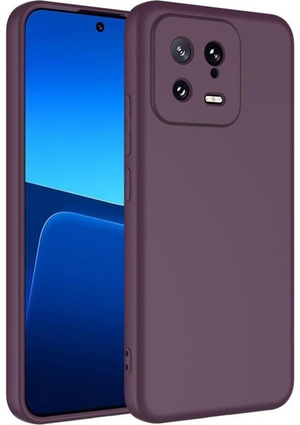 Xiaomi Mi 13 Kılıf Lansman Tasarım Iç Yüzeyi Kadife Silikon