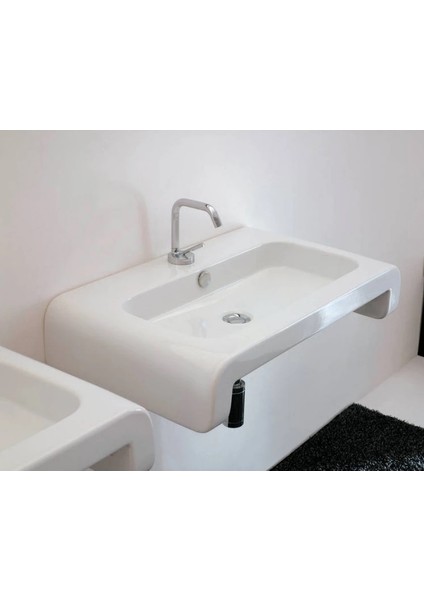 Lavabo Artceram Lafontana 74X45 Beyaz Kırmızı