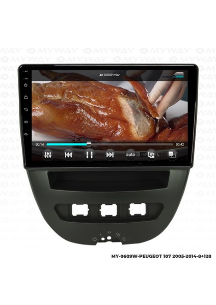Peugeot 107 Android 12 Multimedya Carplay 4gb RAM+64GB HDD Navigasyon Ekran