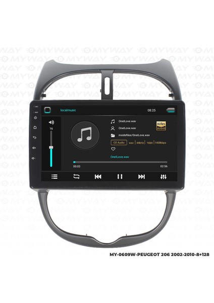 Peugeot 206 Android 12 Multimedya Carplay 4gb RAM+64GB HDD Navigasyon Ekran