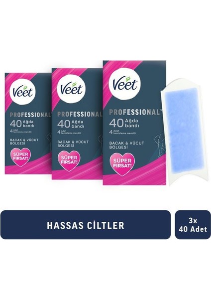 Ağda Bandı Bacak & Vücut Bölgesi- Hassas Ciltler 120 Adet Mega Fırsat Paketi