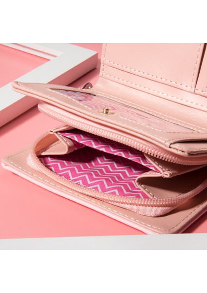 Kadın Mini Cüzdan - Pembe (Yurt Dışından)