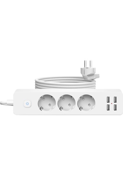 Eu Tak Akıllı Elektrik Soketi Uzatma Kablosu Soketi - Beyaz (Yurt Dışından)