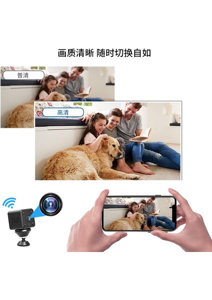 Shenzhen Xin Xin X6 Kablosuz Wıfı Kamera - Siyah (Yurt Dışından)