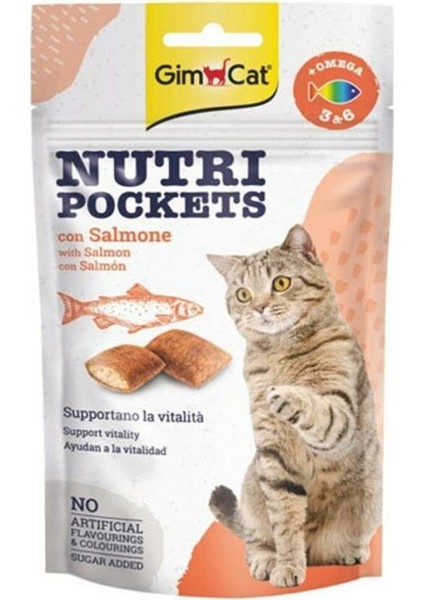 Nutripockets Kedi Ödülü Kedi Somon Balıklı Omega 3_6 60GR