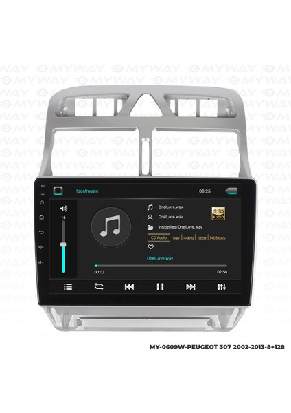 Peugeot 307 Android 12 Multimedya Carplay 4gb RAM+64GB HDD Navigasyon Oem Ekran