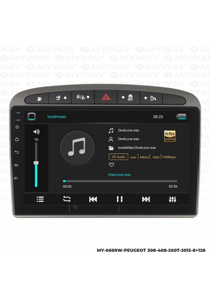 Peugeot 308 Android 12 Multimedya Carplay 4gb RAM+64GB HDD Navigasyon Ekran fiyatları