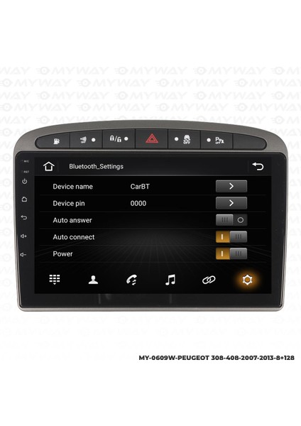 Peugeot 308 Android 12 Multimedya Carplay 4gb RAM+64GB HDD Navigasyon Ekran modelleri