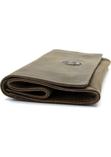 Peat Tobacco Pouch 3 Kahve Deri Pipo Tütün Kesesi