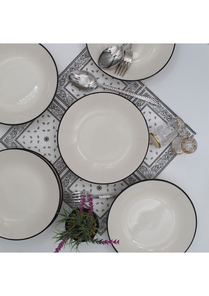 Anka 20 cm Seramik Yemek Tabağı 6 Adet