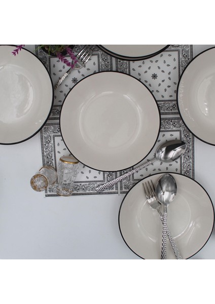Anka 20 cm Seramik Yemek Tabağı 6 Adet