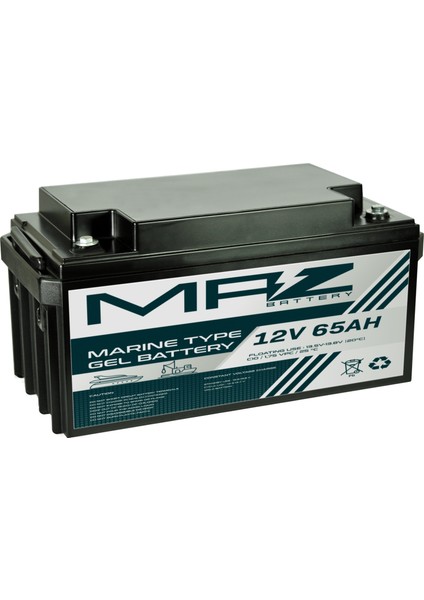 12 Volt 65 Amper (Ah) Marine Jel VRLA Akü (Yeni Üretim)