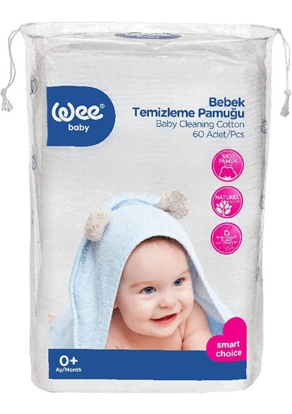 Wee Baby Bebek Temizleme Pamuğu 60'lı