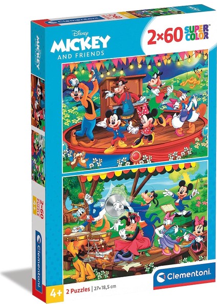- 2X60 Parça Puzzle - Mickey And Friends