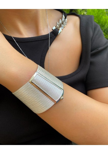 925 Ayar Gümüş 19 Sıra Hasır Bileklik