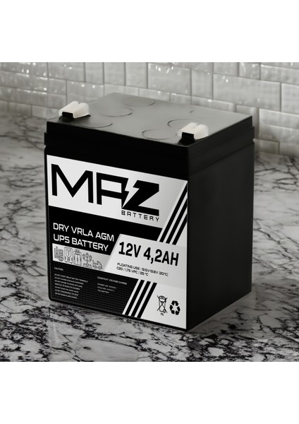 12 Volt 4.2 Amper (Ah) Kuru Agm Vrla Akü (Yeni Üretim) fiyatları