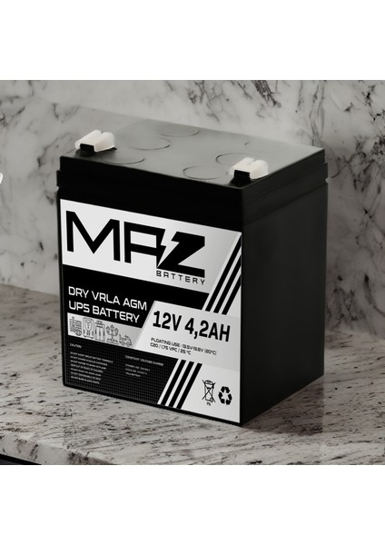 12 Volt 4.2 Amper (Ah) Kuru Agm Vrla Akü (Yeni Üretim) indirimleri