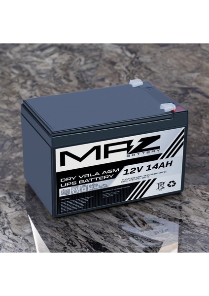 12 Volt 14 Amper (Ah) Kuru Agm Vrla Akü (Yeni Üretim)